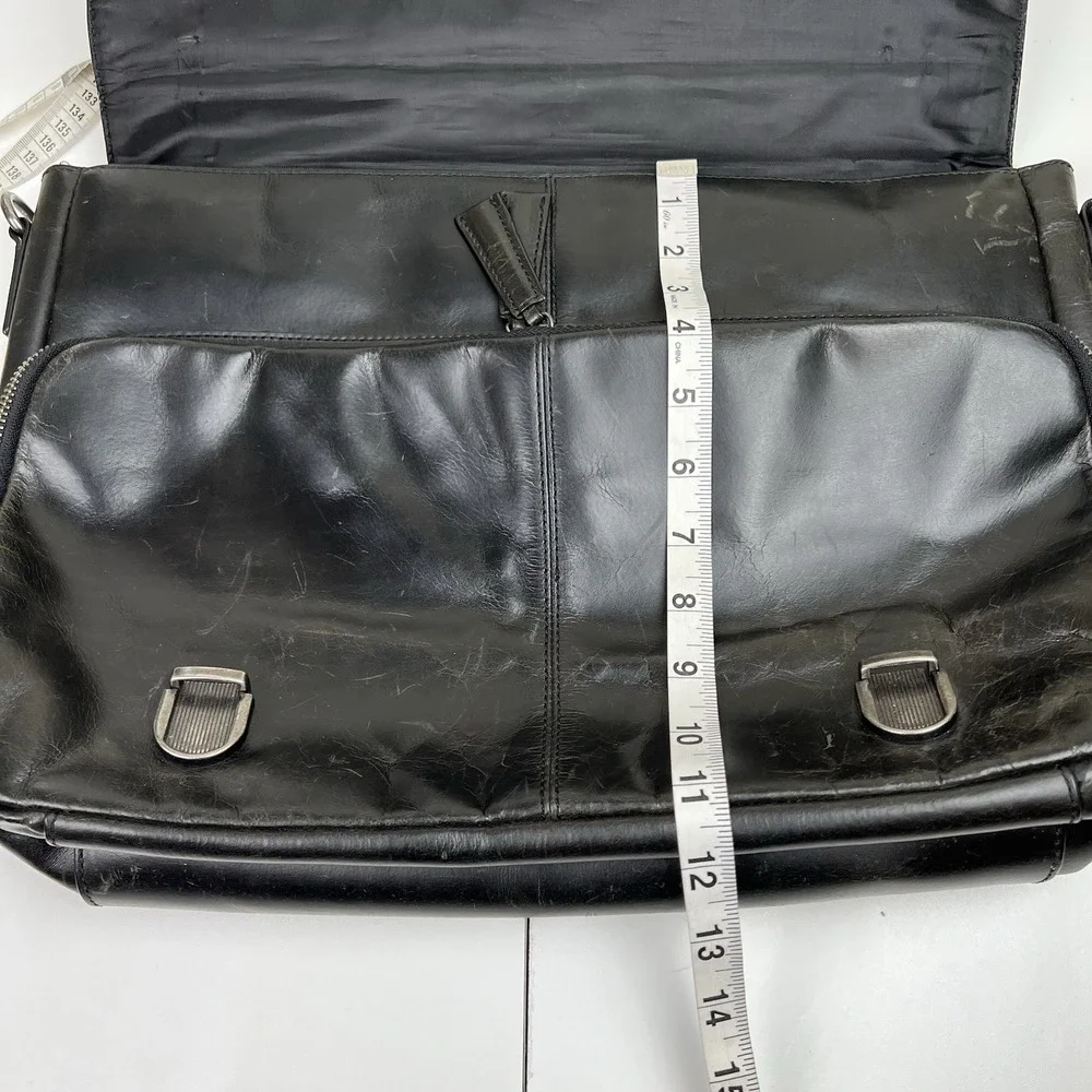 Wilsons Leather Briefcase/Messenger Bag Dark Brown to Black NO SHOULDER STRAP